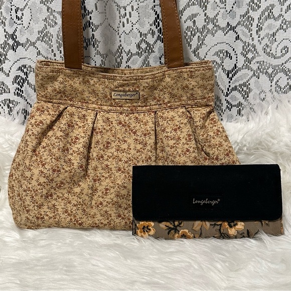 Longaberger Earth-tone Yellow Floral Wallet - Picture 11 of 11